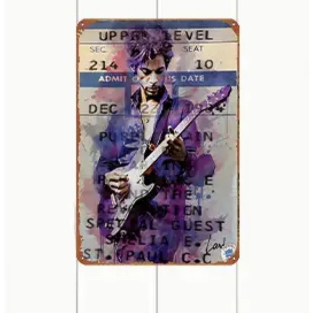 Boutique Prince The Artist Tin Sign 💜